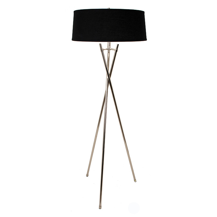 RV Astley Arlo Tripod Floor Lamp Chrome Black 5464